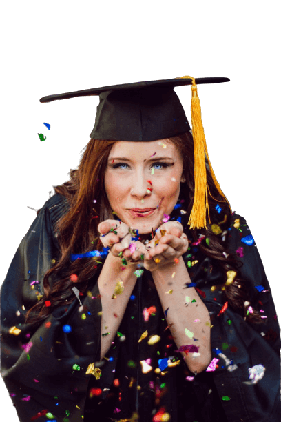 college graduate smiling on graduation day